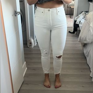 Abercrombie super skinny ankle high rise jeans 28/6 short